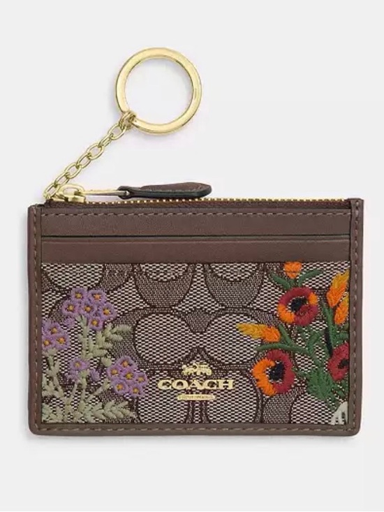 Coach Handbags - Coach Mini Skinny Floral Embroidered NEW